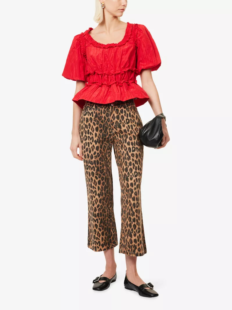 DAMSON MADDER Kenny Twill Trouser- Leopard