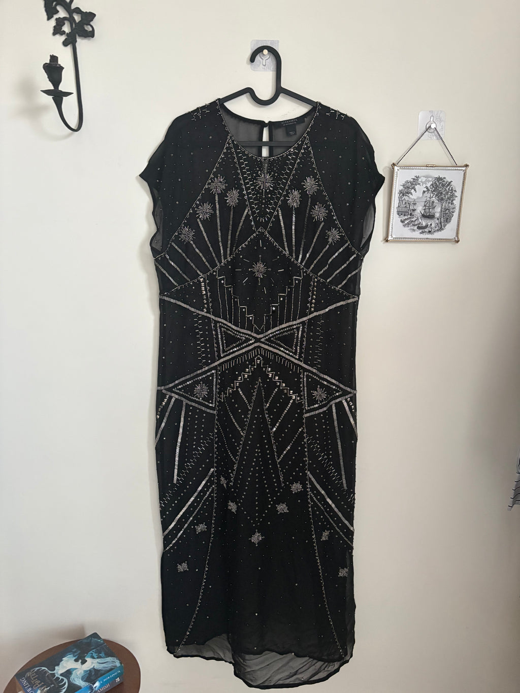 ALL SAINTS ETTA EMBELLISHED MAXI DRESS UK 10