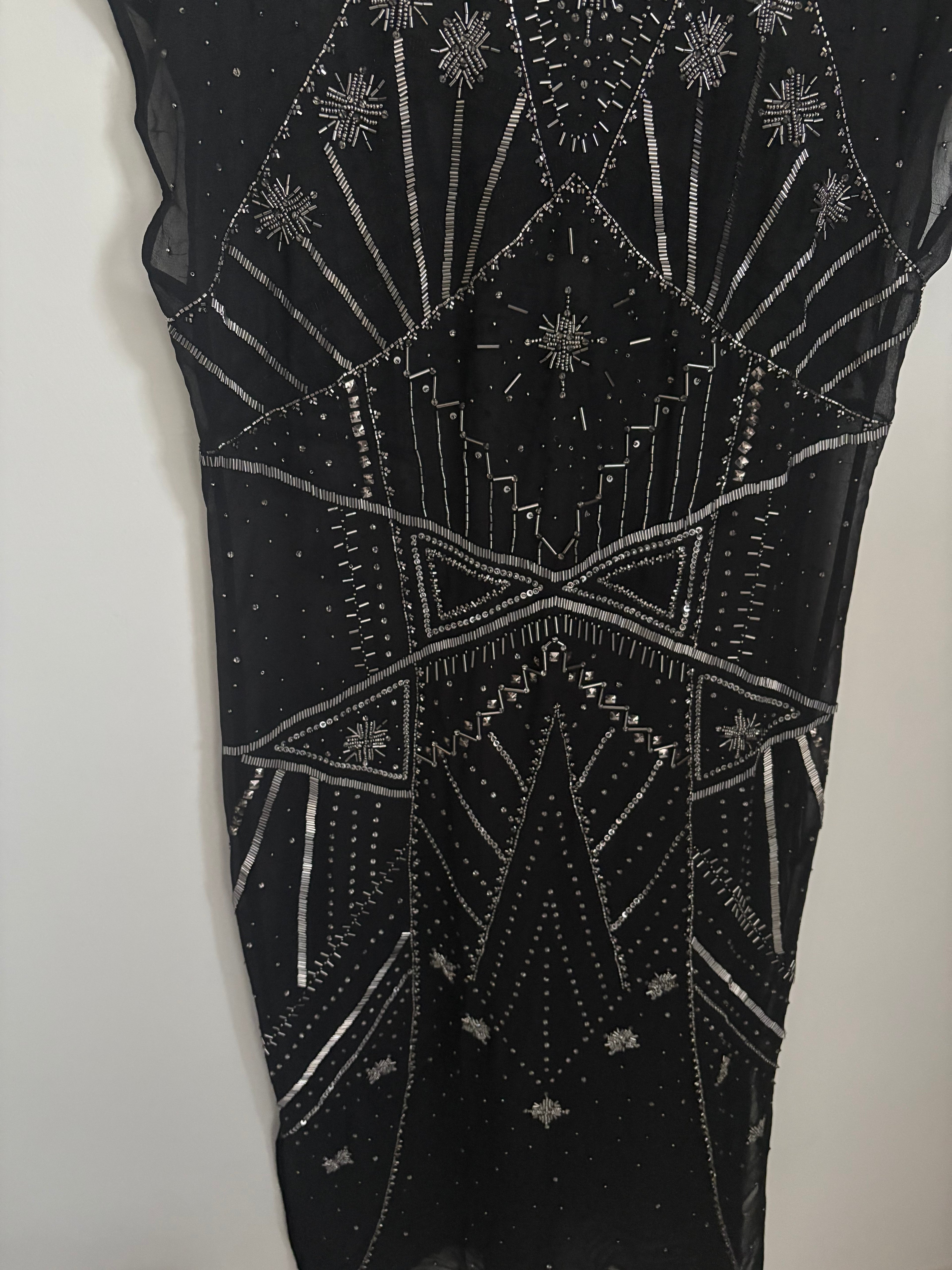 ALL SAINTS ETTA EMBELLISHED MAXI DRESS UK 10