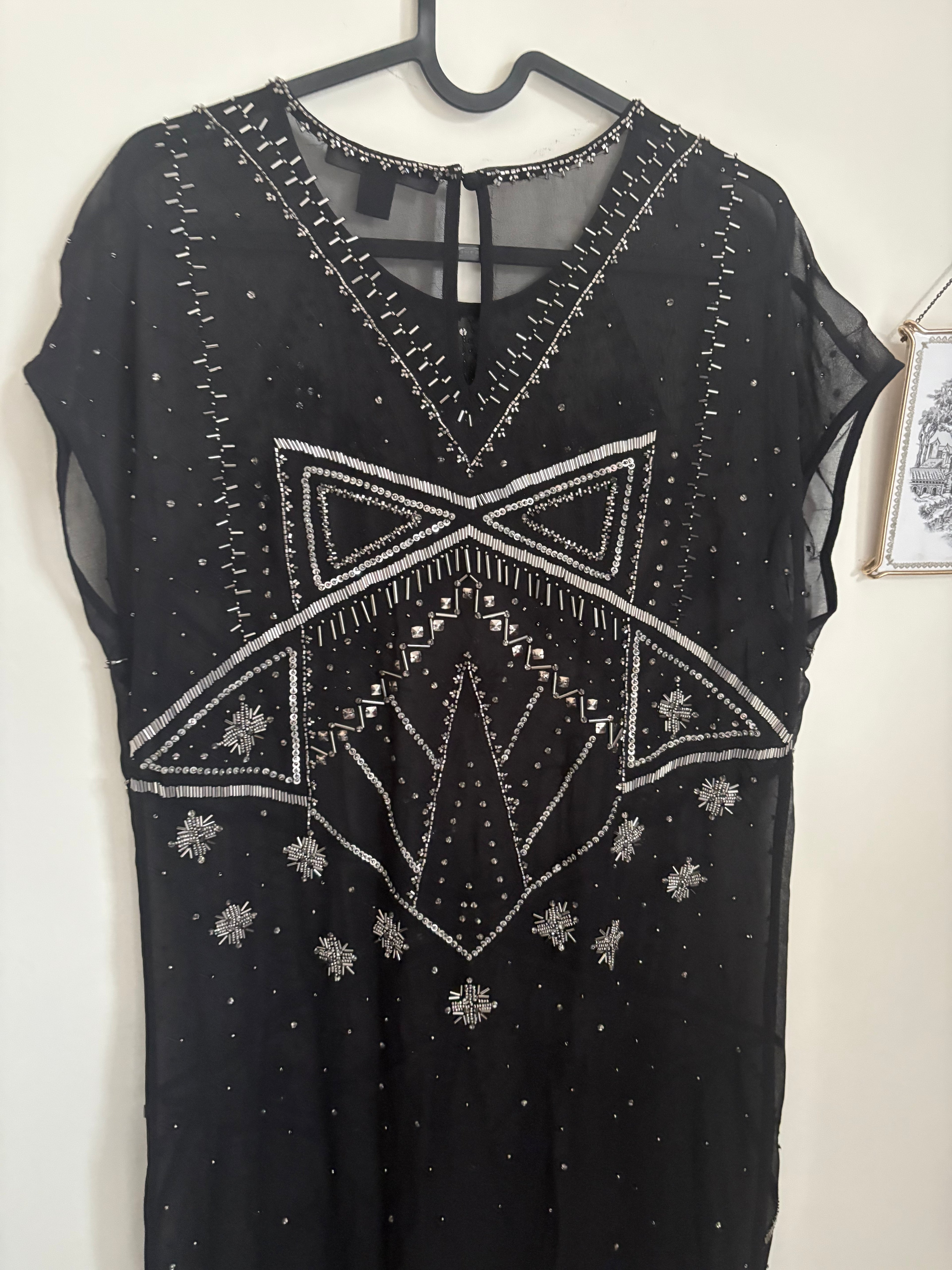 ALL SAINTS ETTA EMBELLISHED MAXI DRESS UK 10