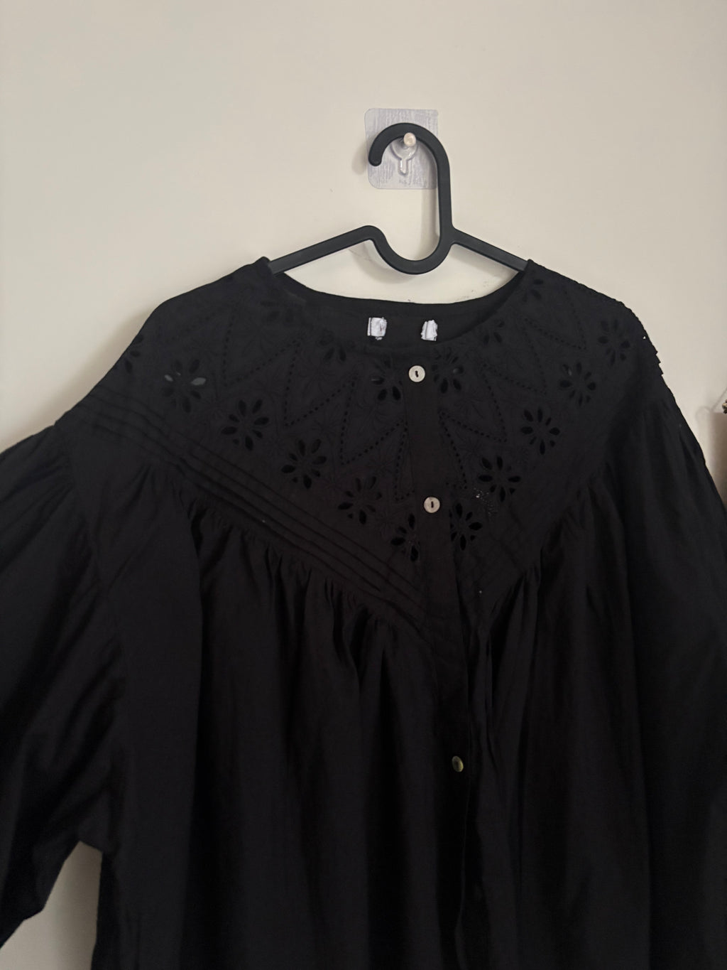 MALAIKA JAPAN COTTON BLACK BLOUSEV FREE SIZE