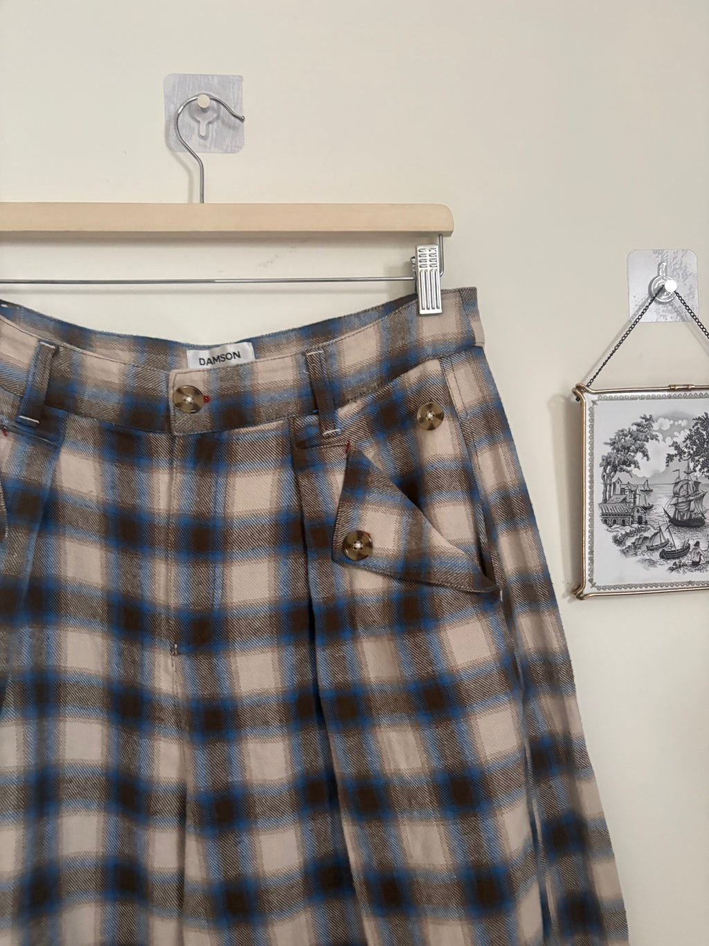 Mara Trouser - Blur Brushed Check UK 14