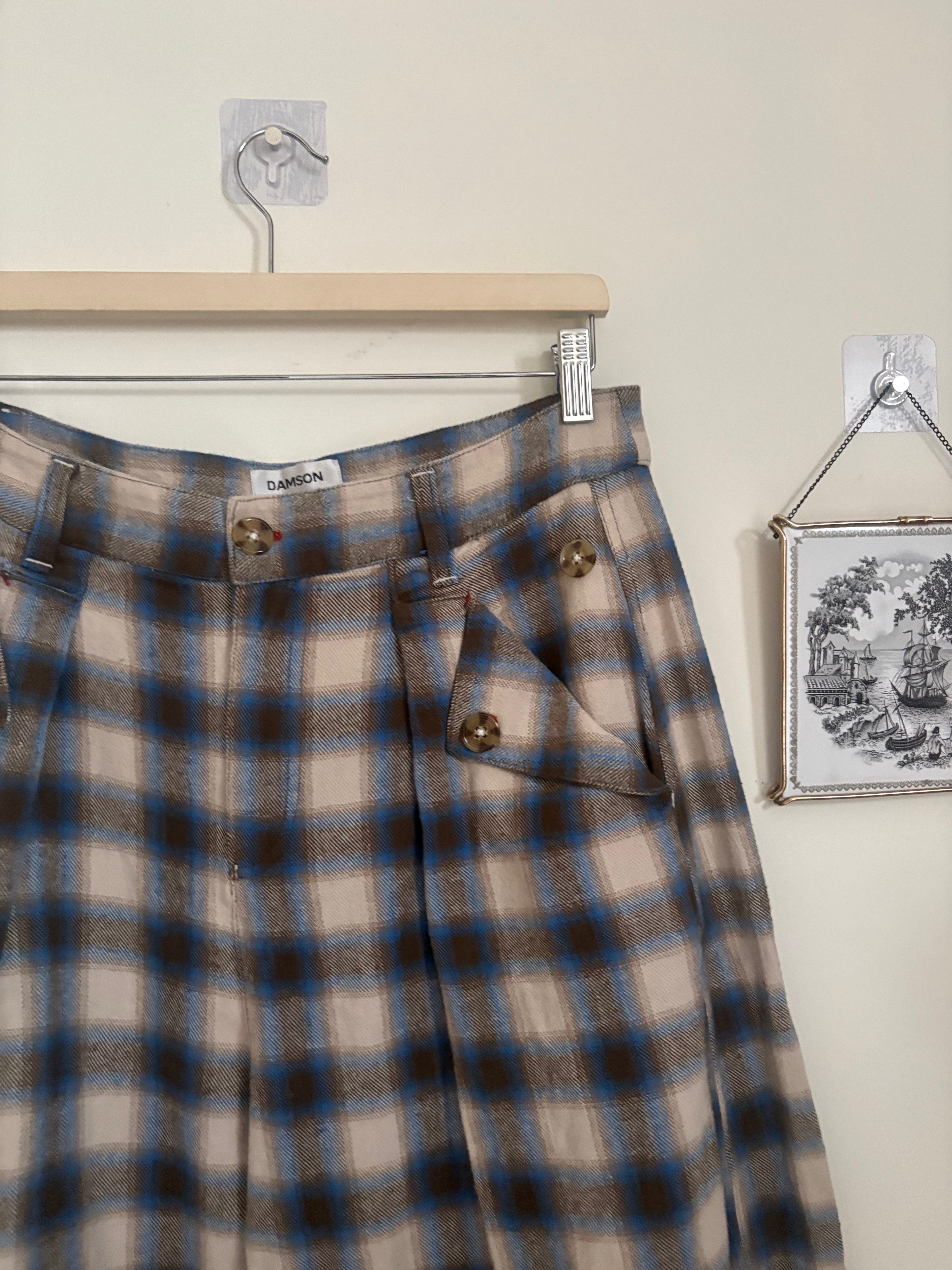 Mara Trouser - Blur Brushed Check UK 14