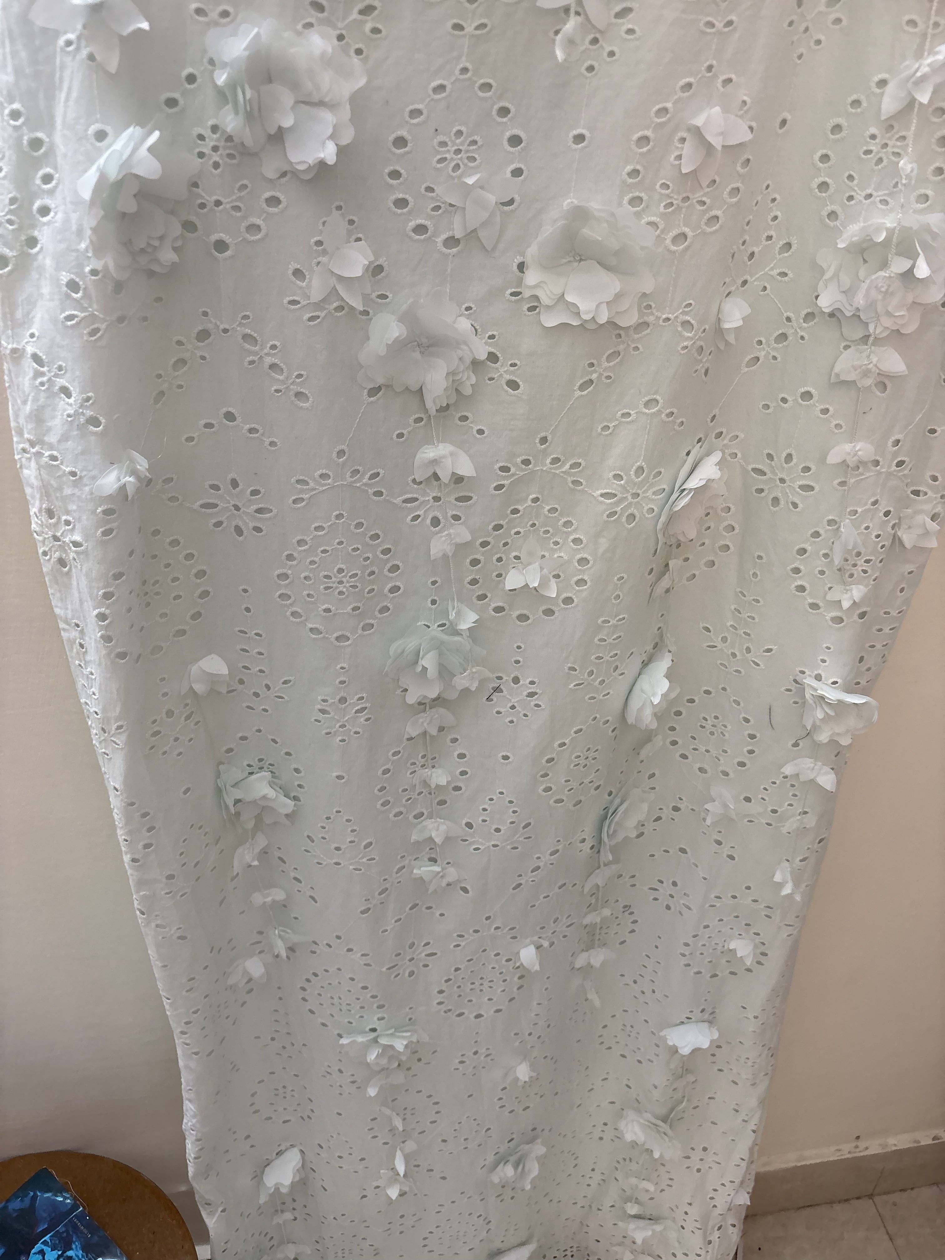 ASOS DEISGN floral corsage detail DRESS in light blue UK 16