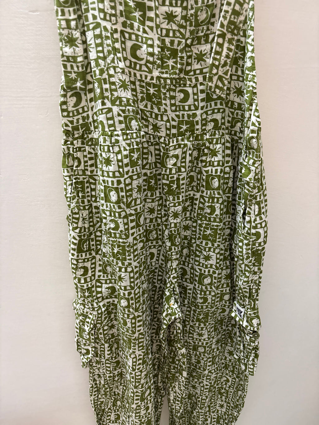 LUCY AND YAK Miyada - Brushed Cotton Balloon Leg Dungarees M/L