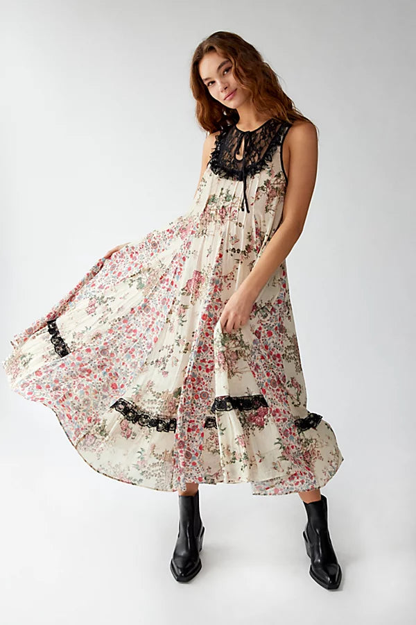 URBAN OUTFITTERS Brandy Lace Midi Dress