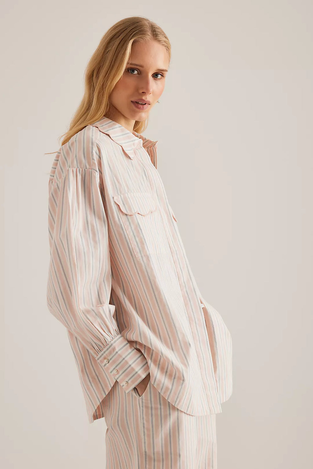 Damson Madder Phoebe Shirt (ALTERED-POCKETS REMOVED) M/L/XL
