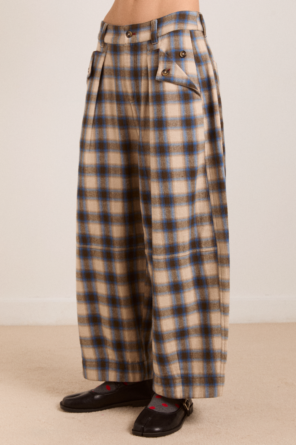 Mara Trouser - Blur Brushed Check UK 14