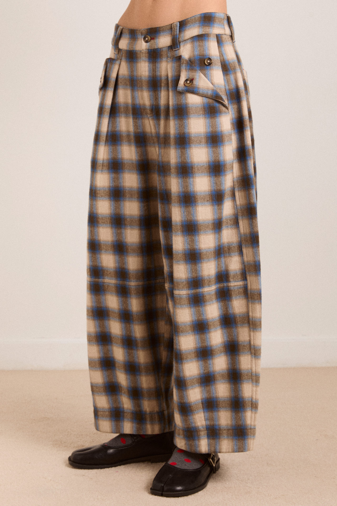 Mara Trouser - Blur Brushed Check UK 14