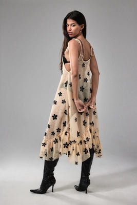 URBAN OUTFITTERS UO Everly Semi-Sheer Sequin Midi Dress M