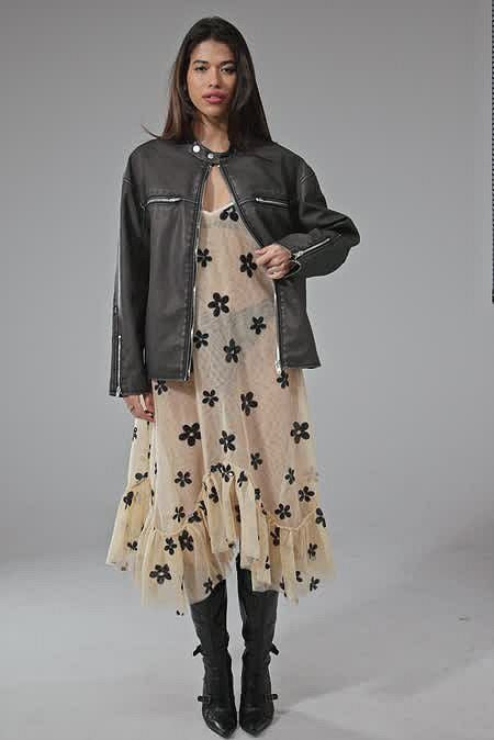 URBAN OUTFITTERS UO Everly Semi-Sheer Sequin Midi Dress M