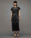 ALL SAINTS ETTA EMBELLISHED MAXI DRESS UK 10