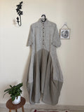 JAPANESE STRIPED BALLOON DRESS M
