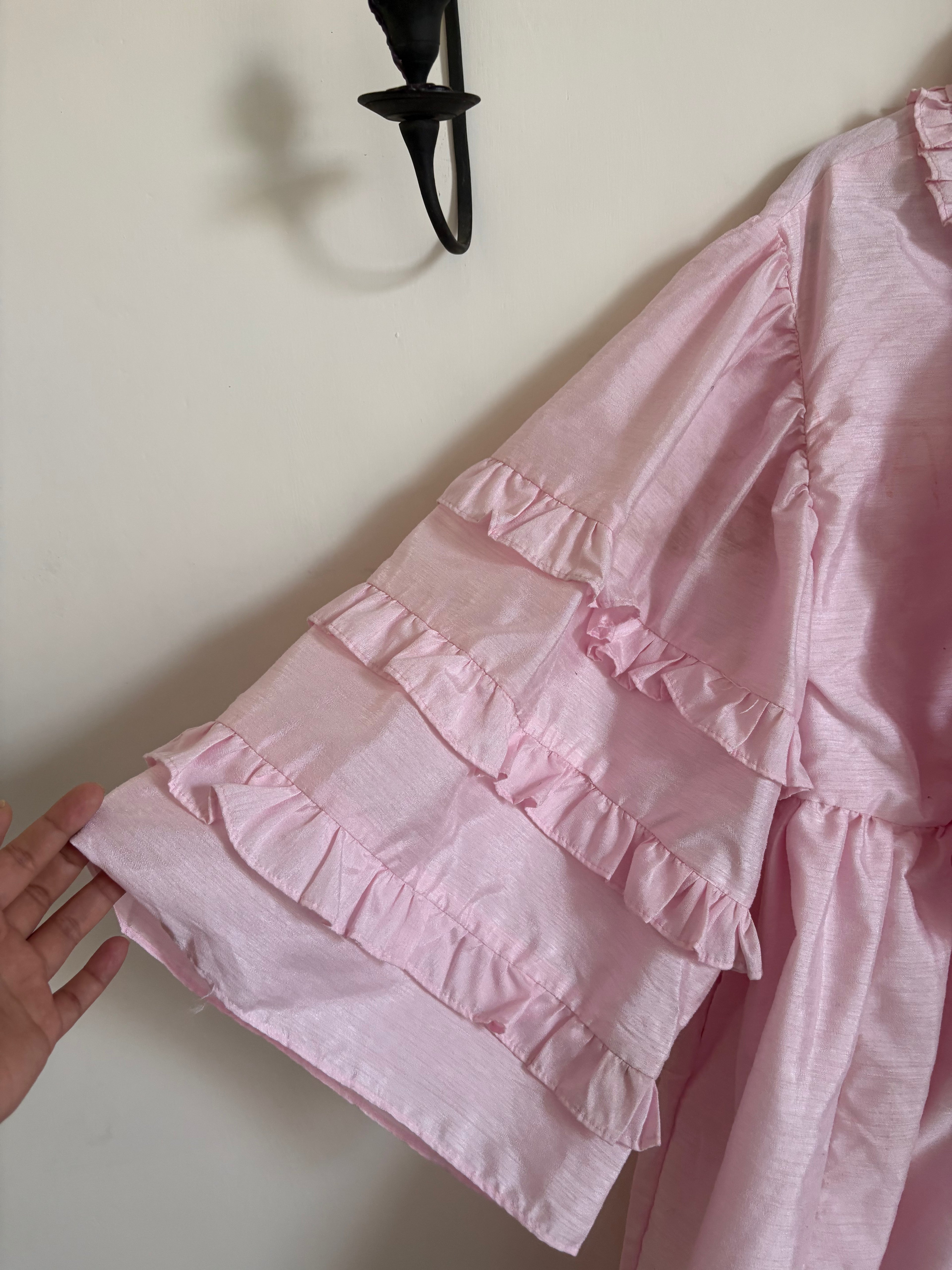 ELIZABETH WILSON JOSEPHINE DRESS IN LIGHT PINK M/L