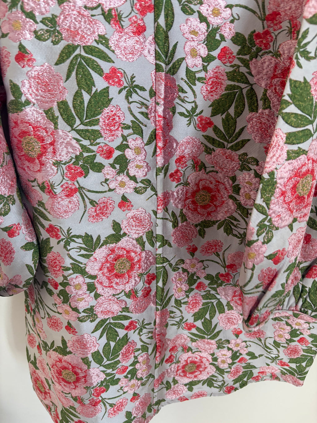 MME.MINK  Lantern Bishop Long Sleeve Floral Dress L