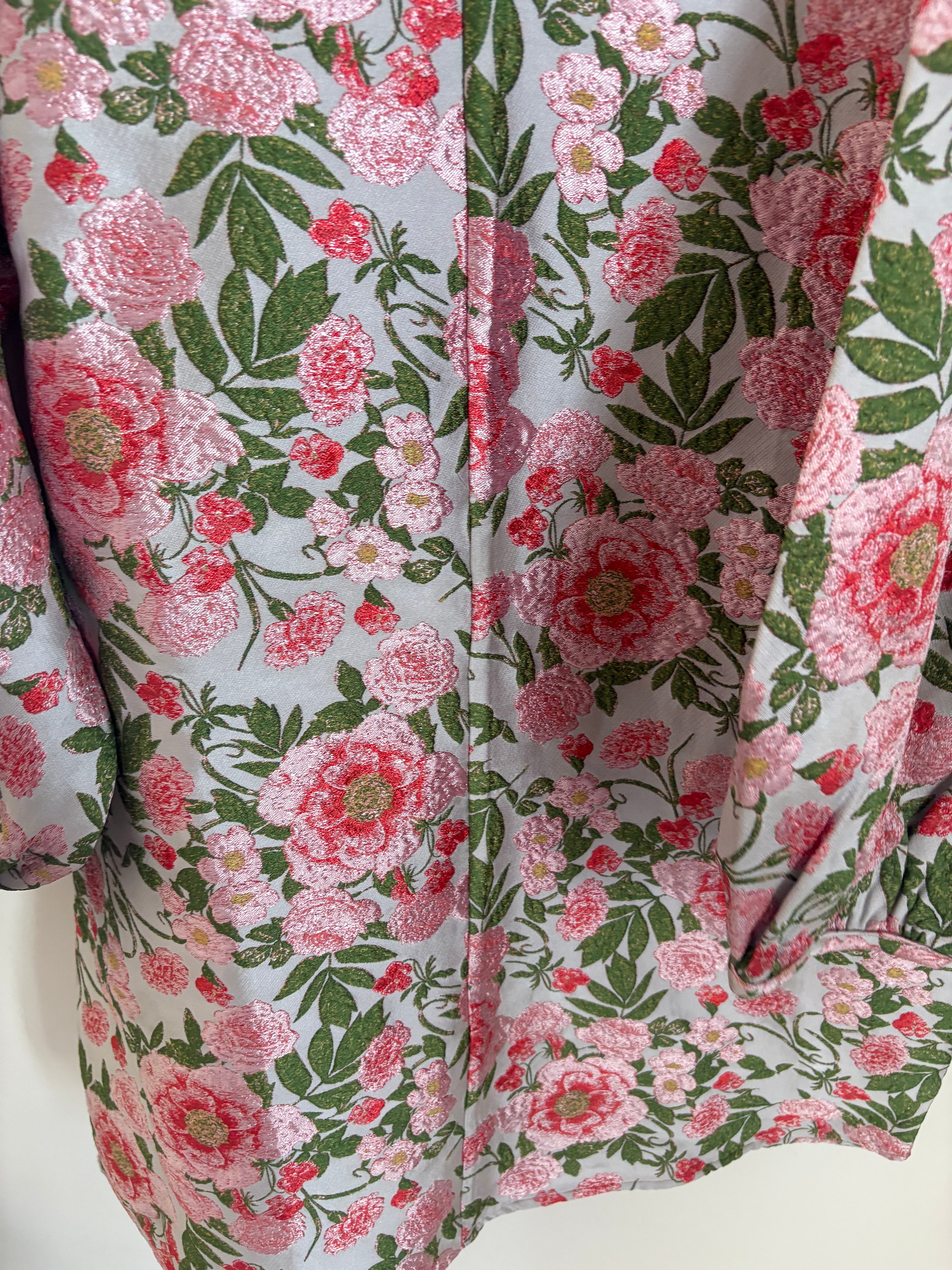 MME.MINK  Lantern Bishop Long Sleeve Floral Dress L
