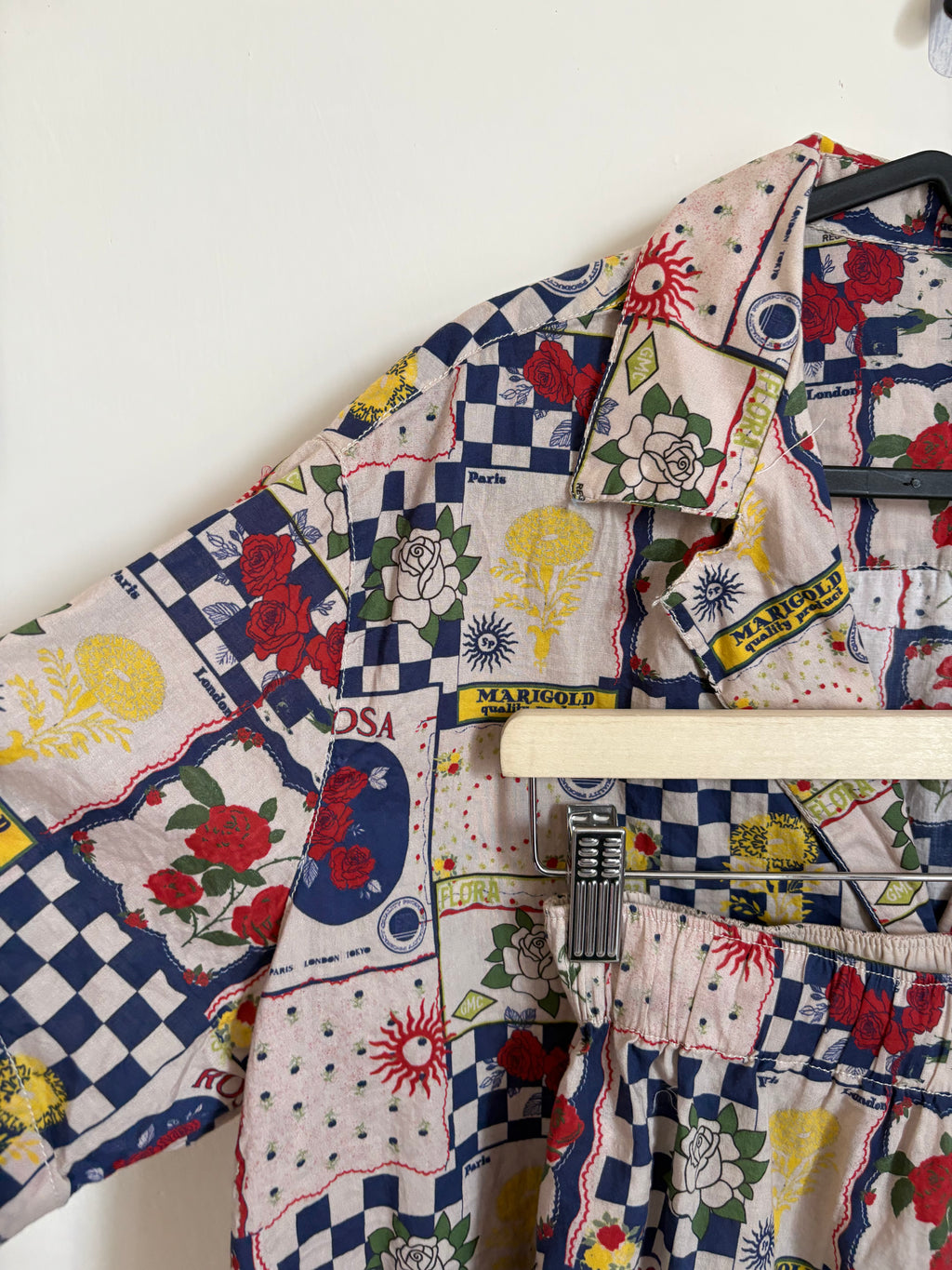 BDG Paige Printed Shirt AND SHORTS SET S