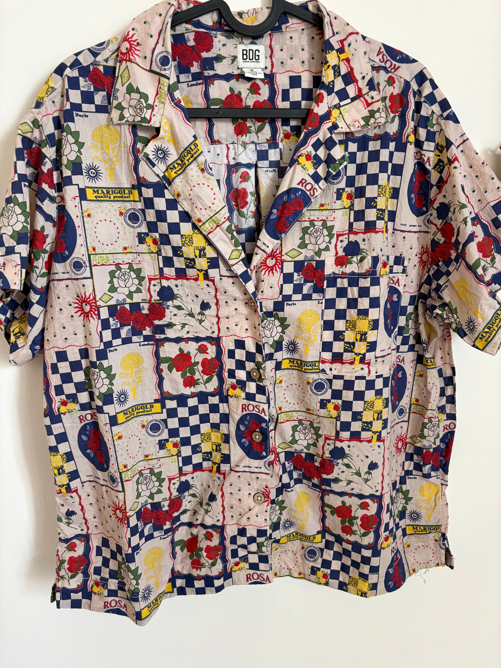 BDG Paige Printed Shirt AND SHORTS SET S