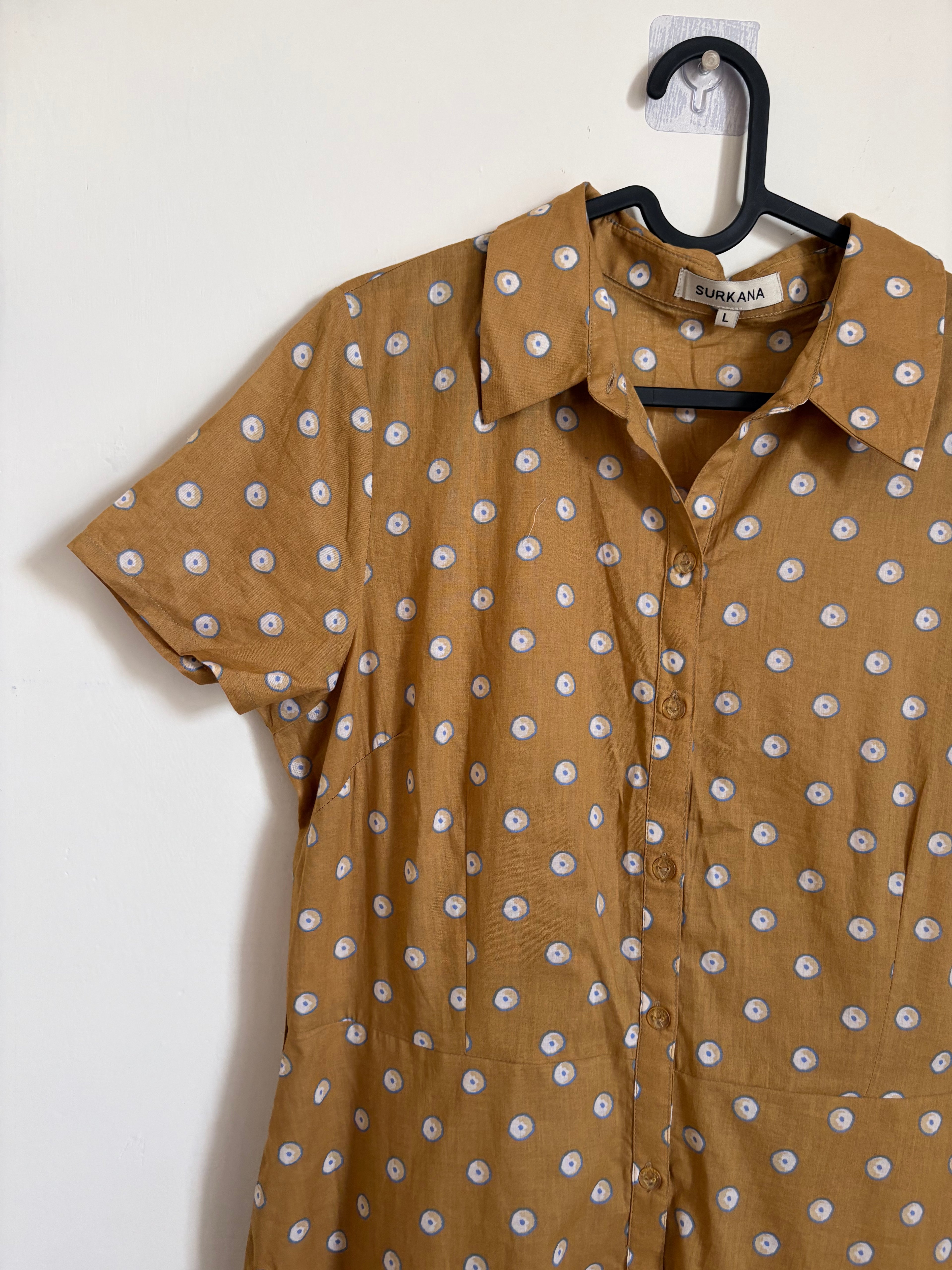 SURKANA SPAIN  TAN DRESS L