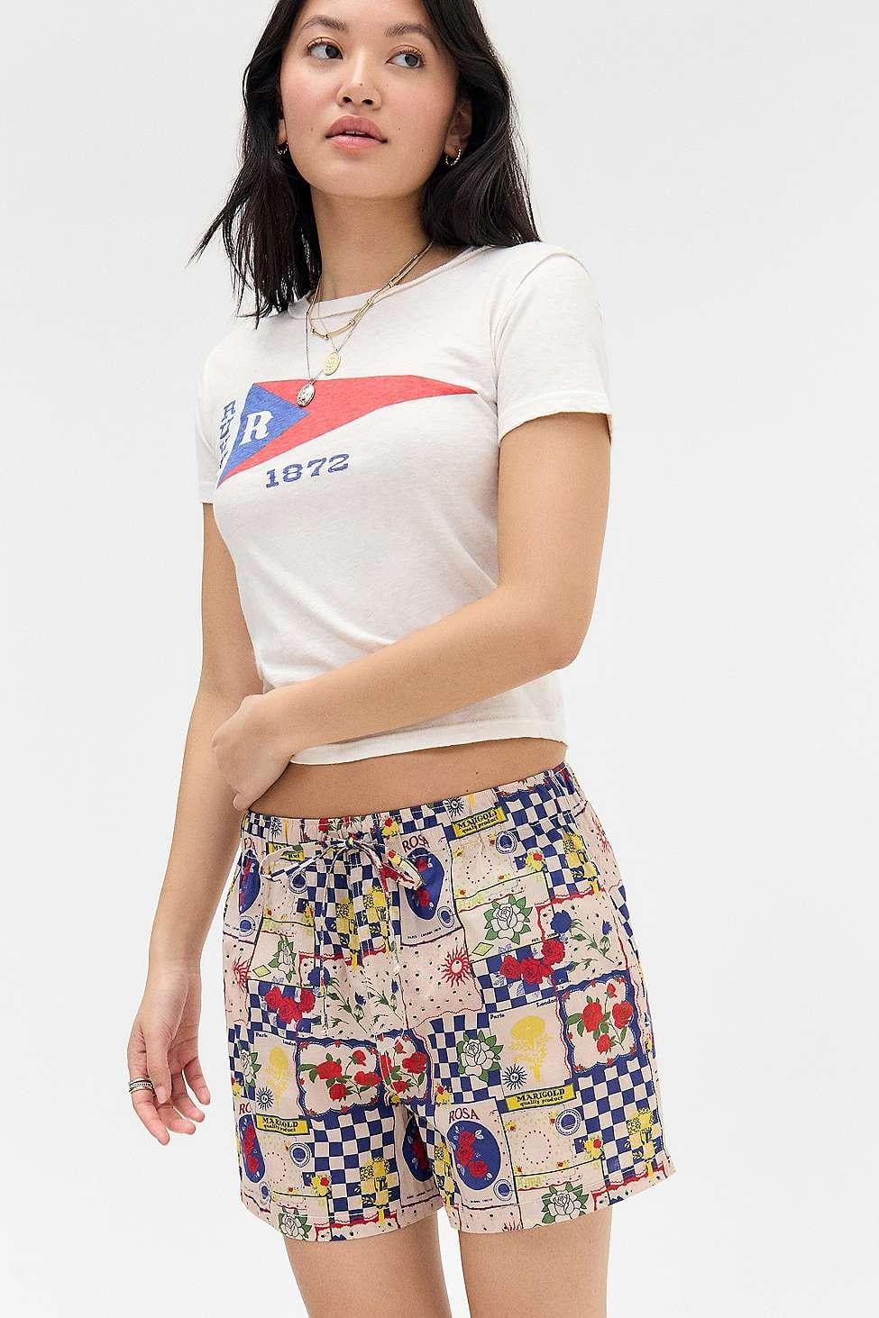 BDG Paige Printed Shirt AND SHORTS SET S