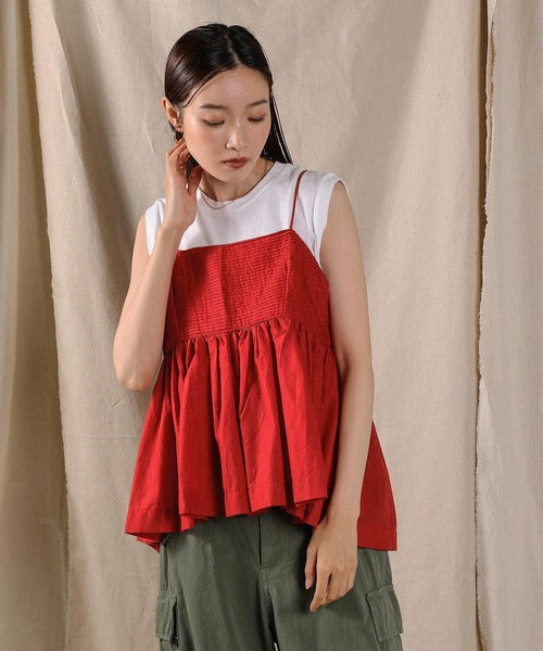 CHOCOL RAFFINE JAPAN SPAGHETTI TOP FREESIZE