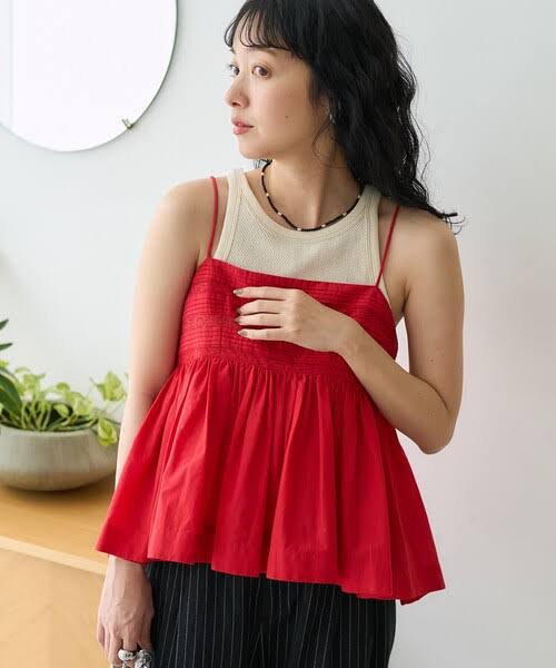 CHOCOL RAFFINE JAPAN SPAGHETTI TOP FREESIZE