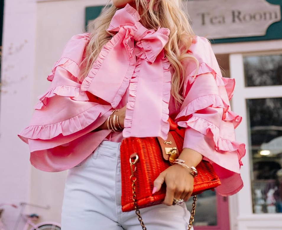 ELIZABETH WILSON Josephine TOP in PINK L/XL