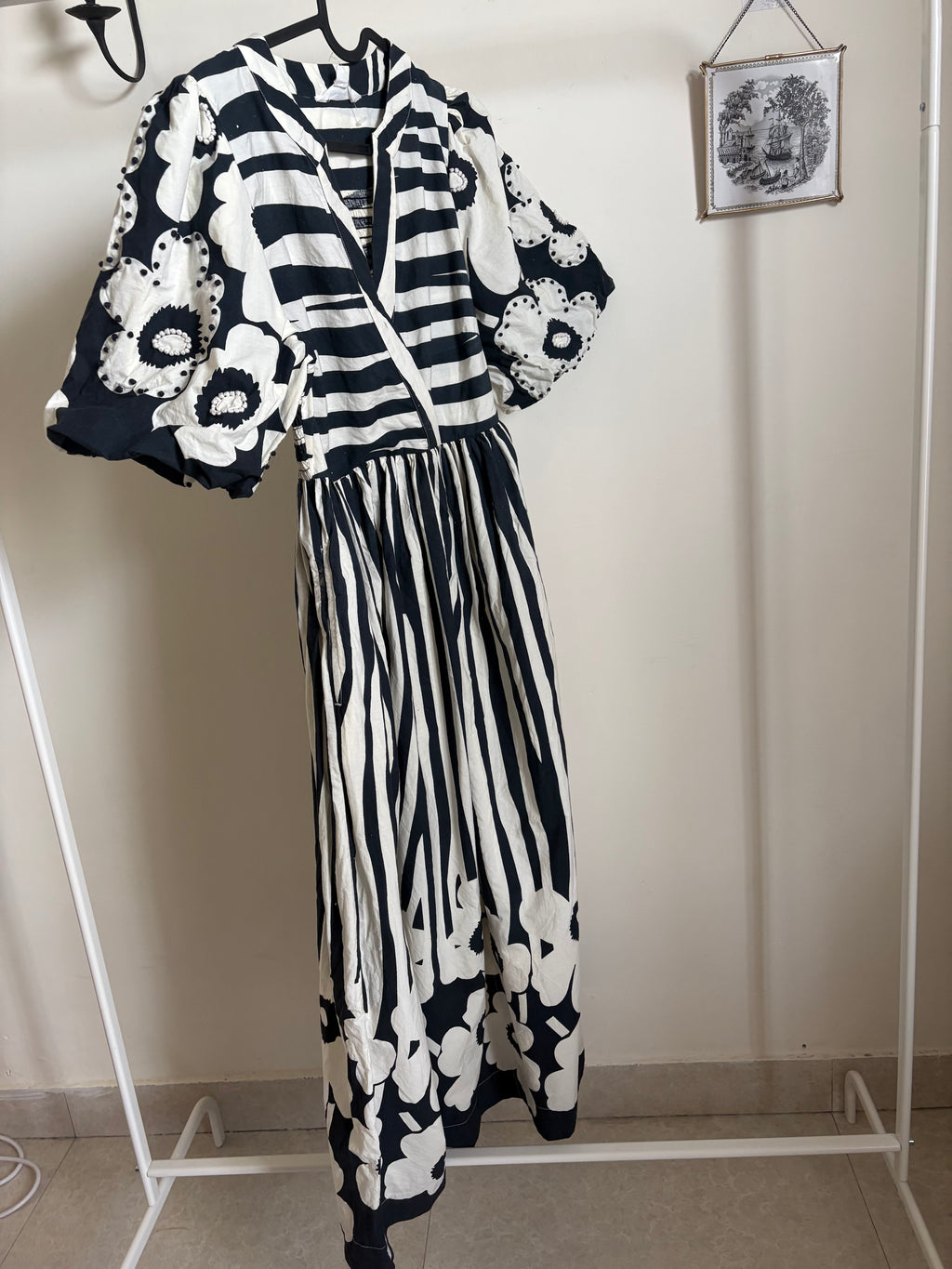 White Stuff Blue Eve Stripe Dress UK 12