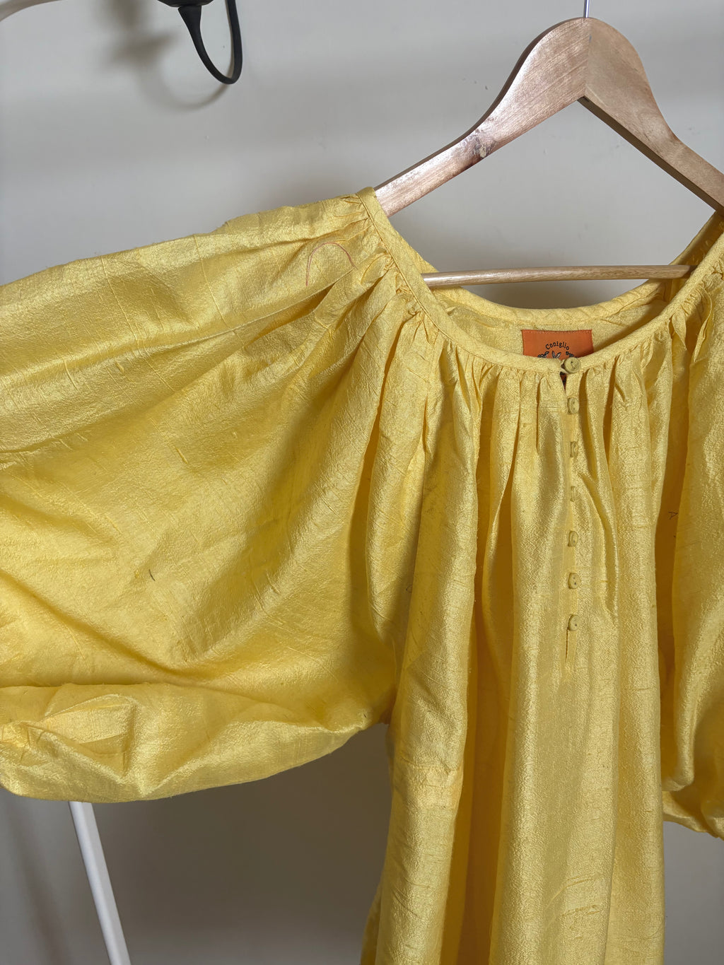 CONIGLIO SILK DRESS MINI YELLOW FS