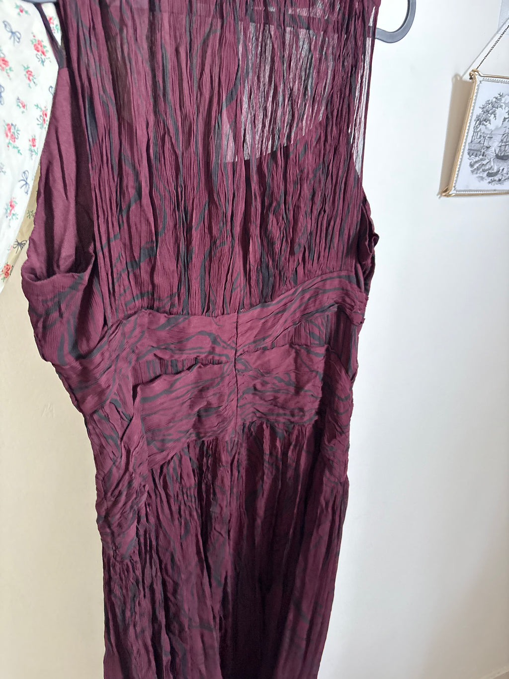 POETRY Ivey Waist Detail Gathered Printed Maxi Dress UK12