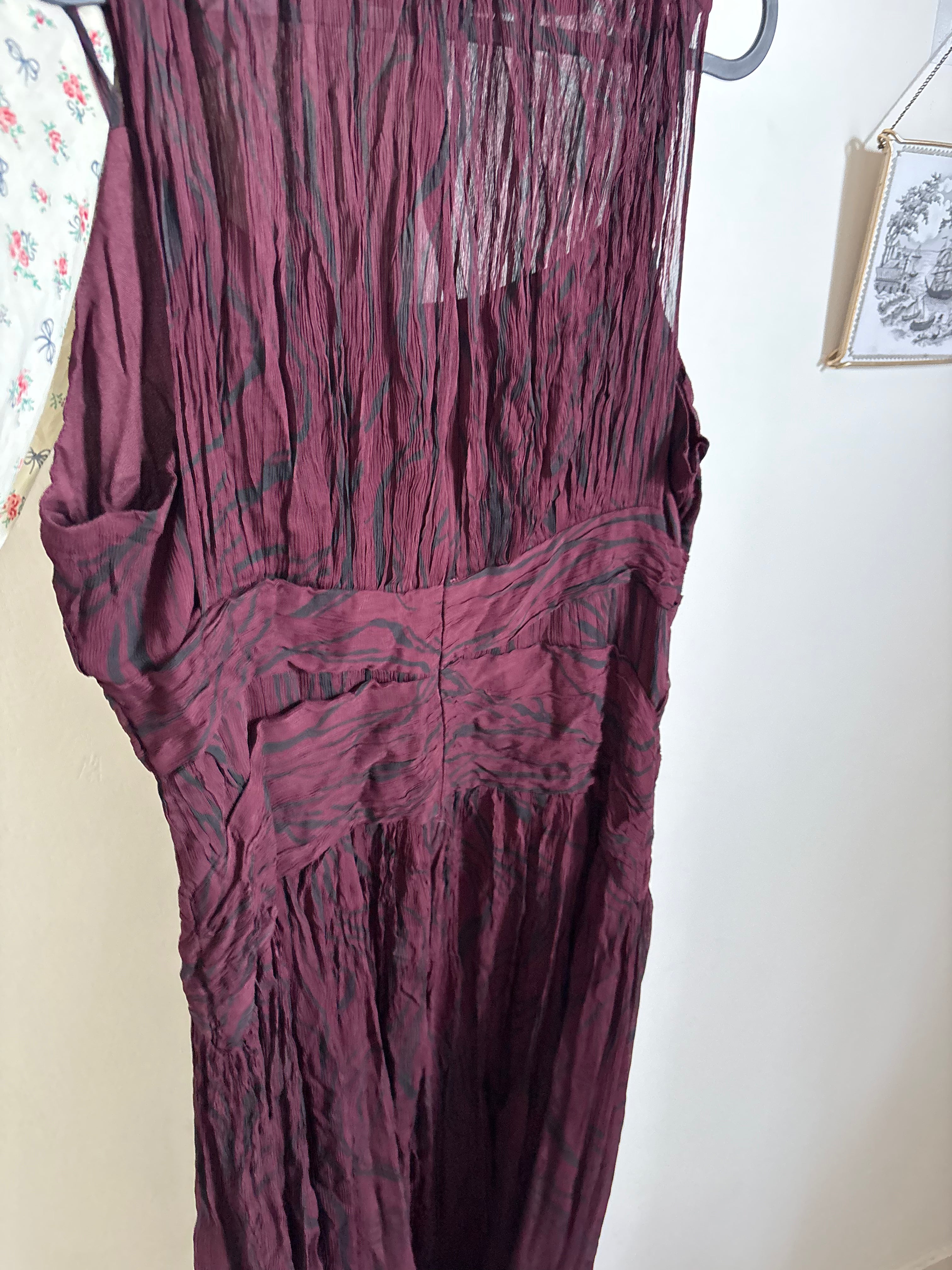 POETRY Ivey Waist Detail Gathered Printed Maxi Dress UK12