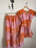 Coniglio 100% Silk Dupioni ORANGE SET FS