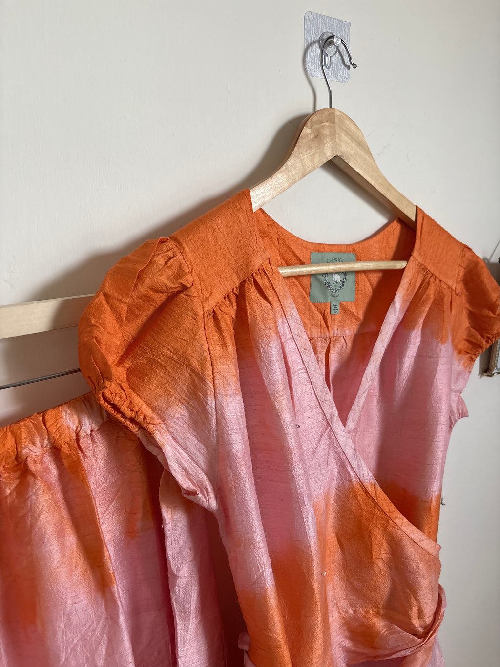 Coniglio 100% Silk Dupioni ORANGE SET FS