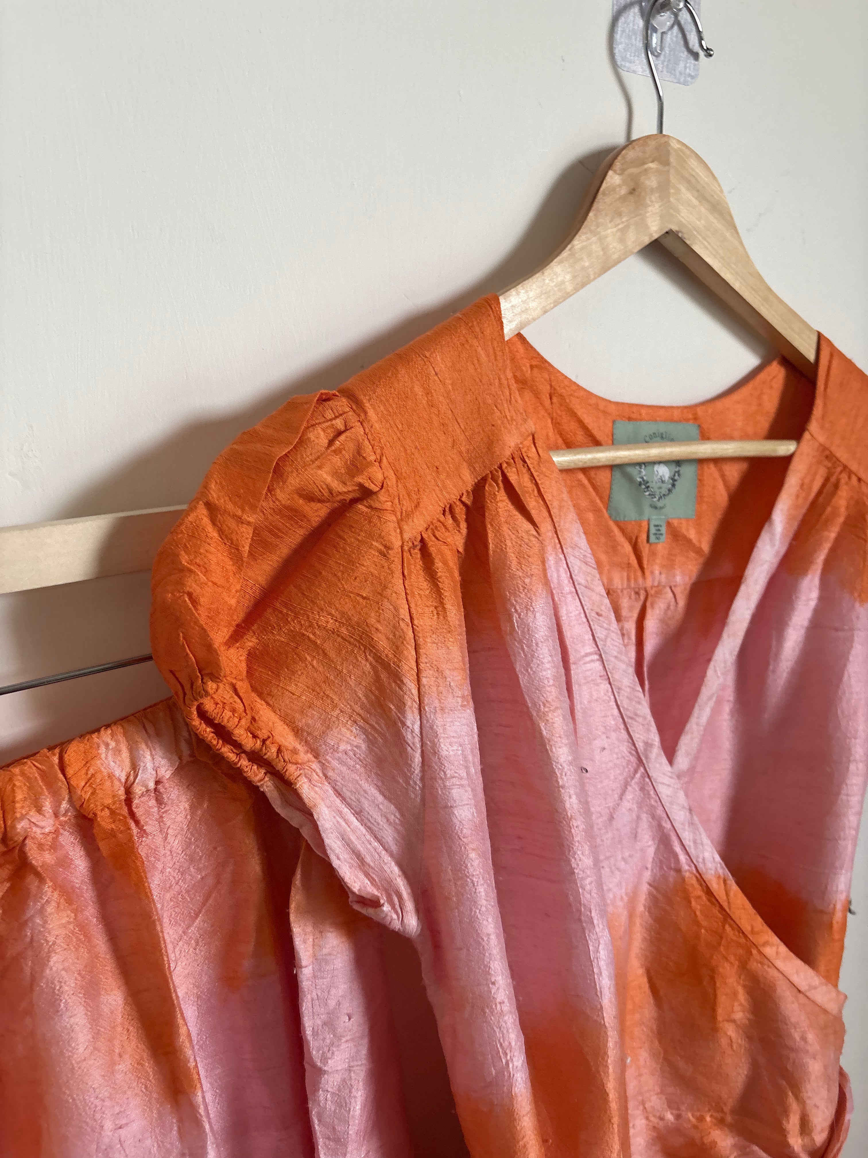Coniglio 100% Silk Dupioni ORANGE SET FS