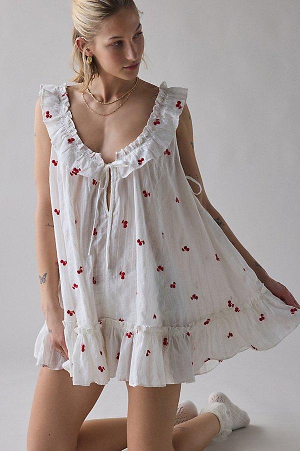 Out From Under Lover Letters Ruffle Trim Babydoll Sleep Dress L/XL