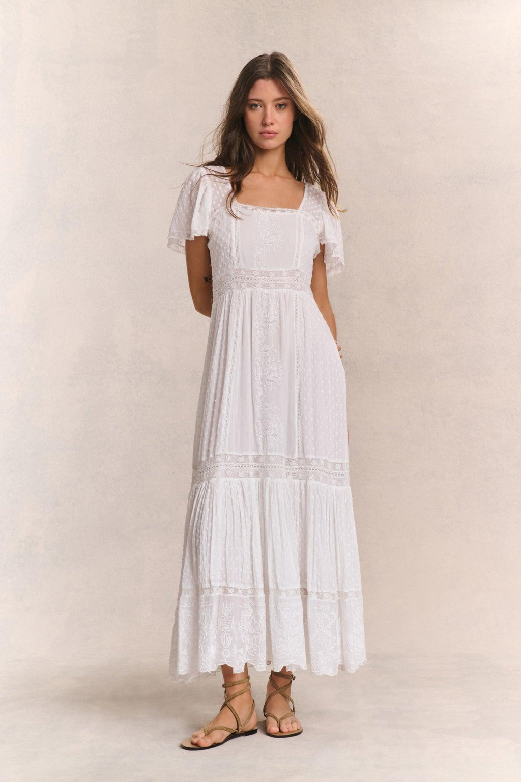 LOVE SHACK FANCY Norma Maxi Dress L
