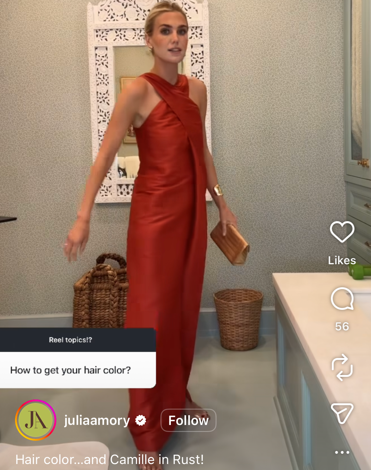 JULIA AMORY Camille Dress   Dupioni Silk IN RUST S