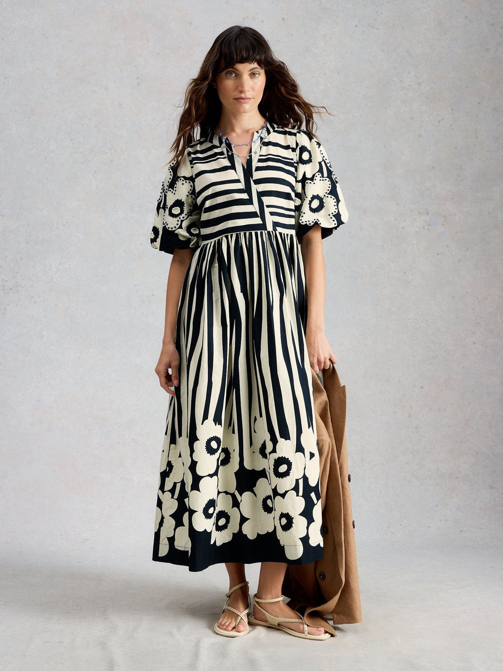 White Stuff Blue Eve Stripe Dress UK 12