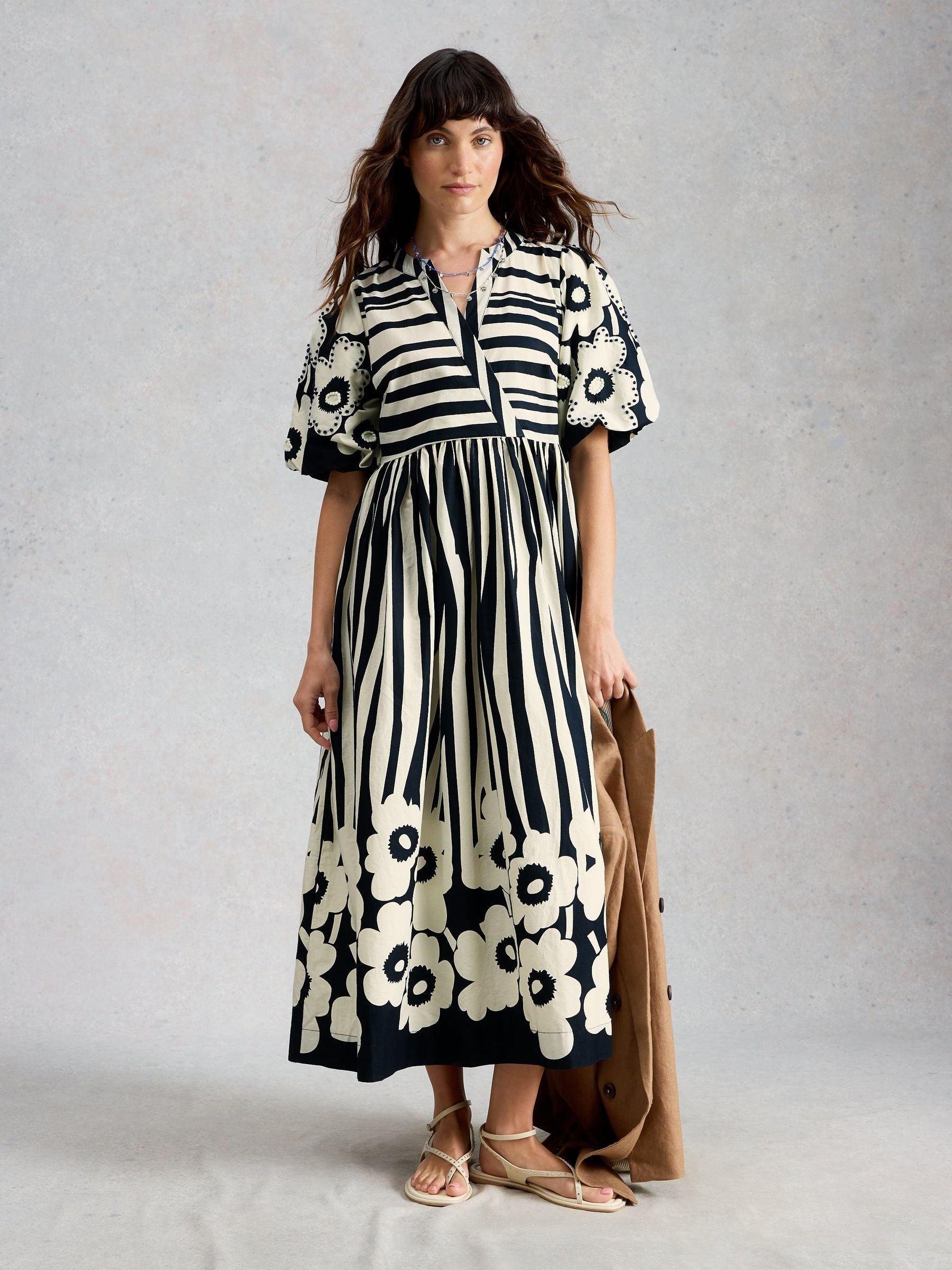 White Stuff Blue Eve Stripe Dress UK 12