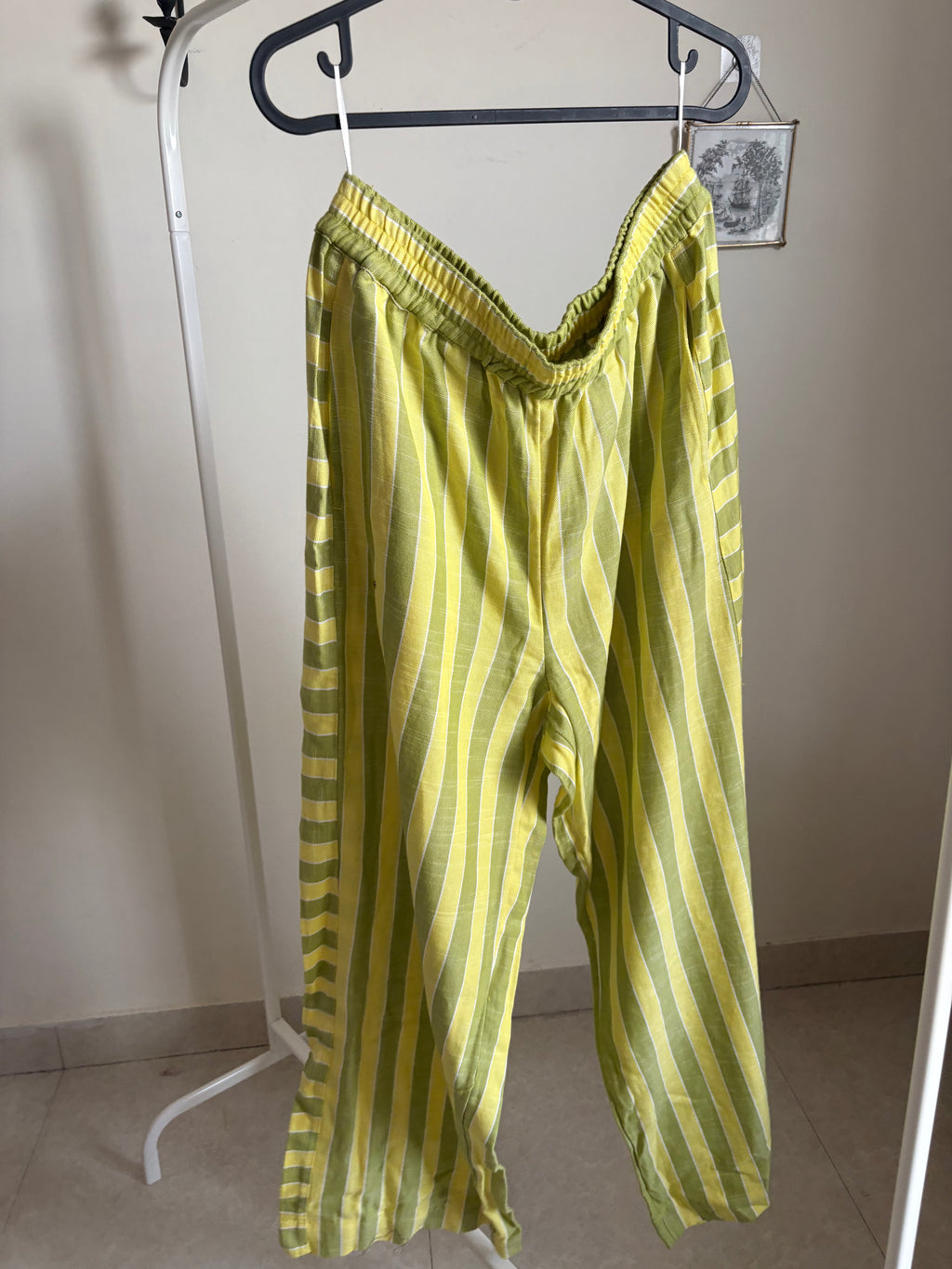 NEXT GREEN STRIPED PANTS L/XL