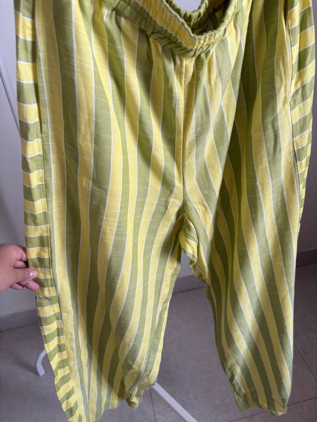 NEXT GREEN STRIPED PANTS L/XL