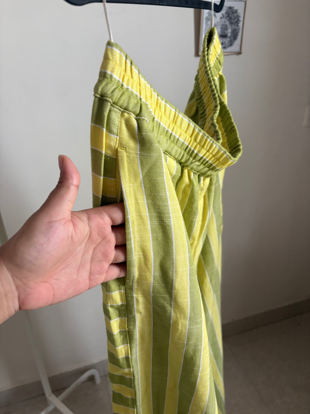 NEXT GREEN STRIPED PANTS L/XL