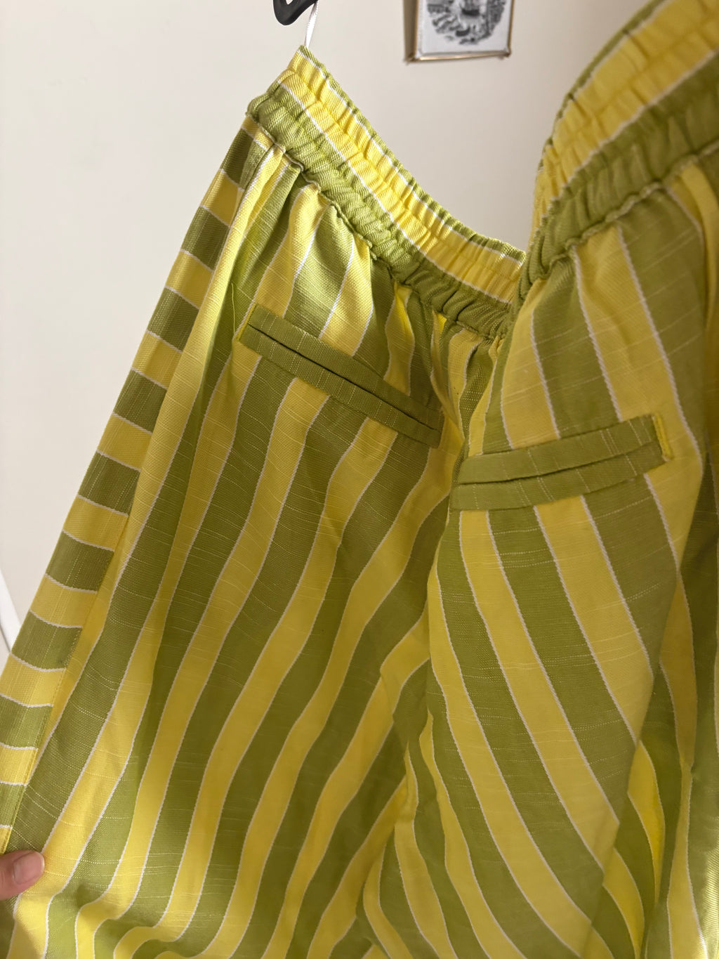 NEXT GREEN STRIPED PANTS L/XL