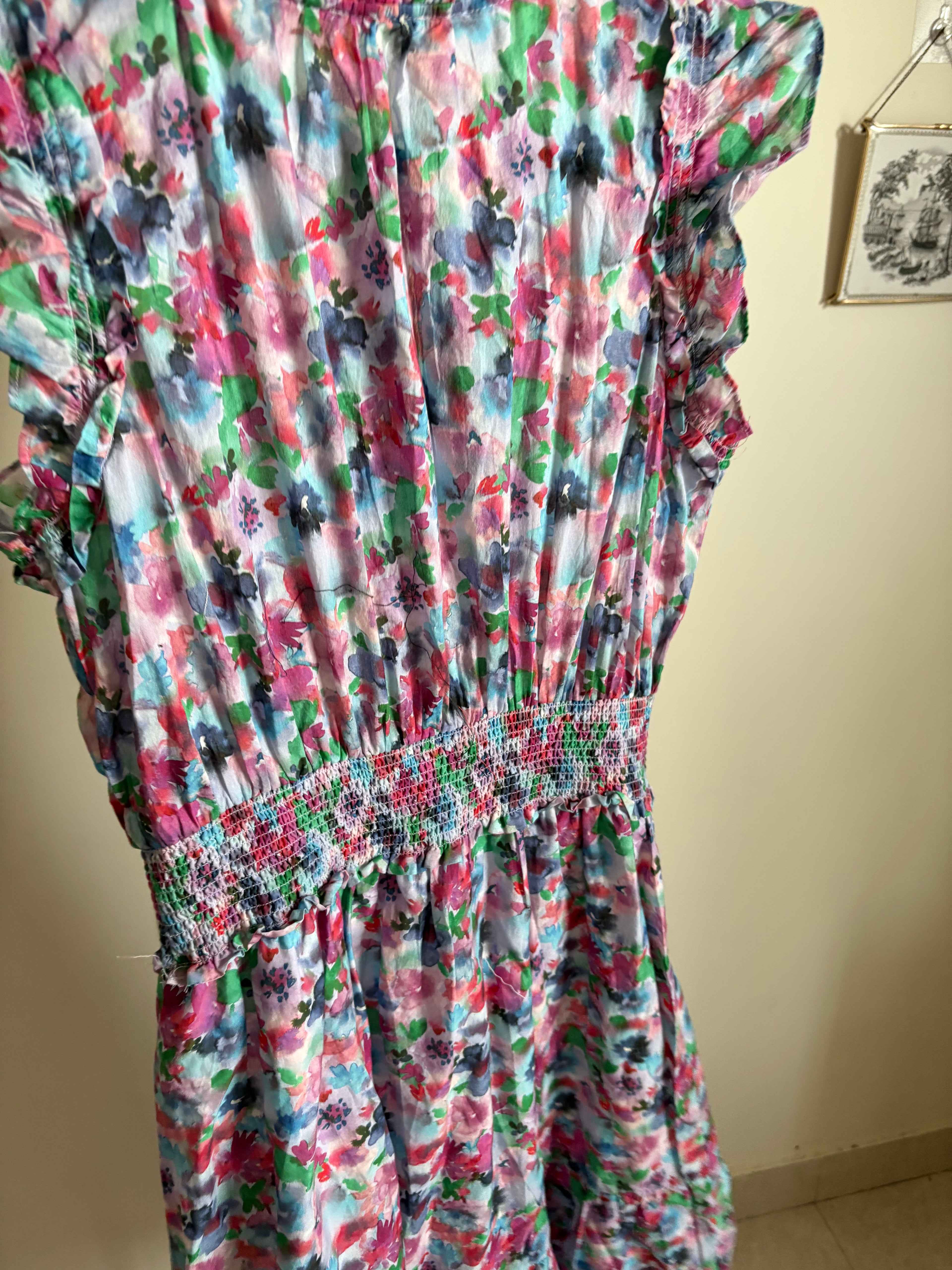 Rails Garden Floral Print Midi Dress S
