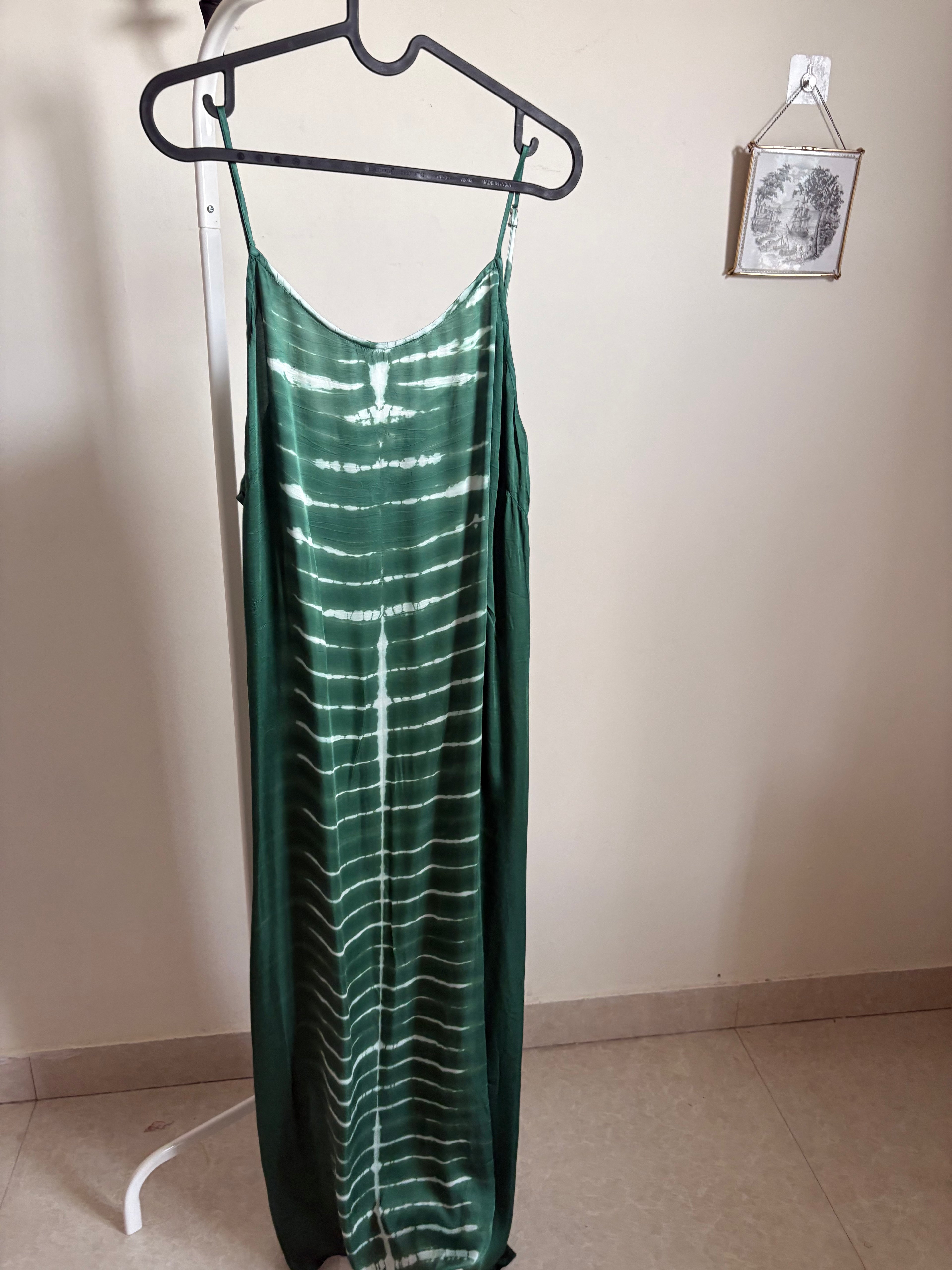 ASTA VISCOSE GREEN SLIP DRESS