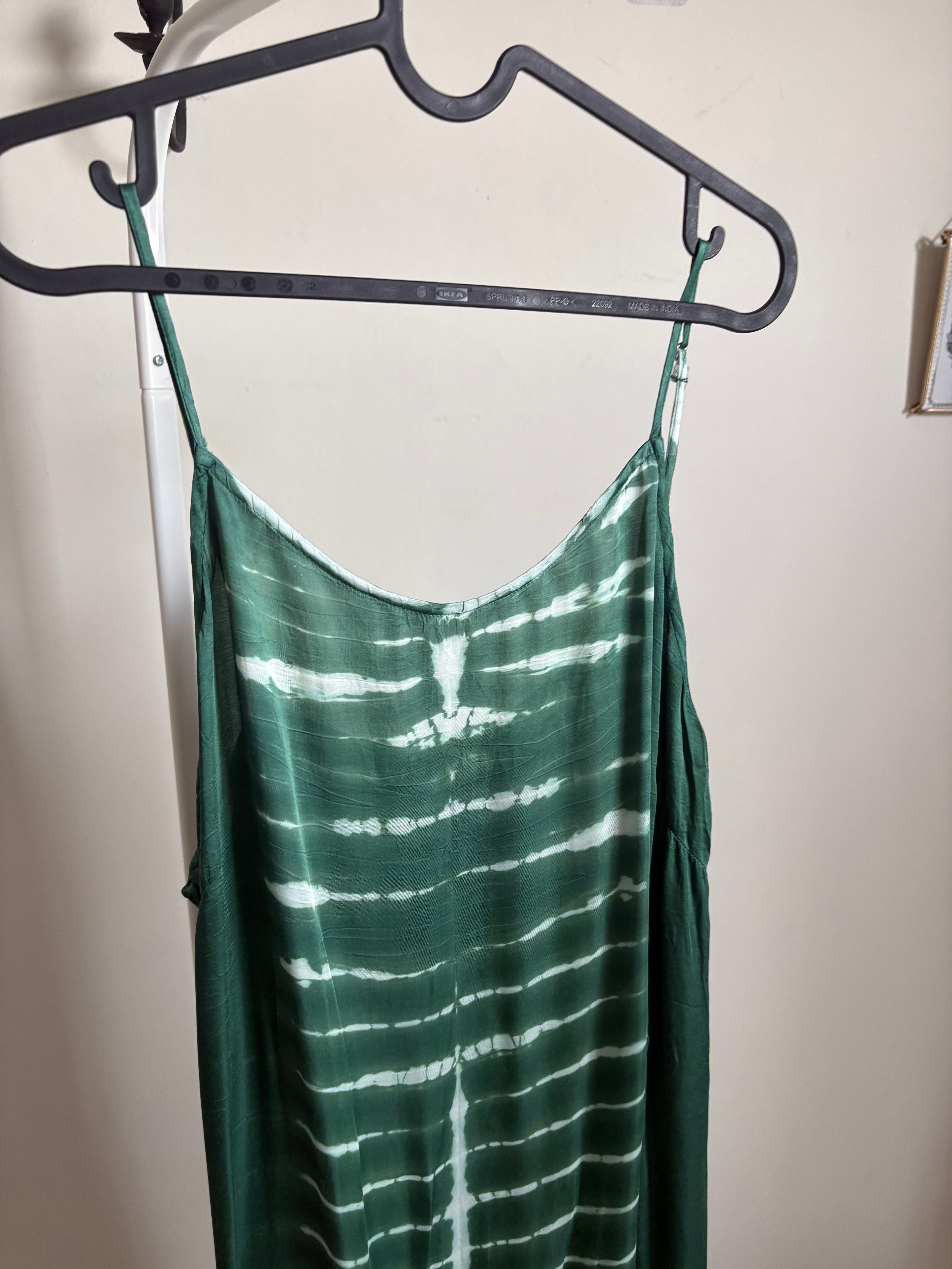 ASTA VISCOSE GREEN SLIP DRESS
