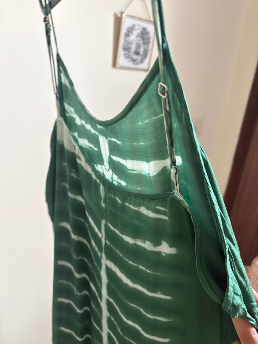 ASTA VISCOSE GREEN SLIP DRESS