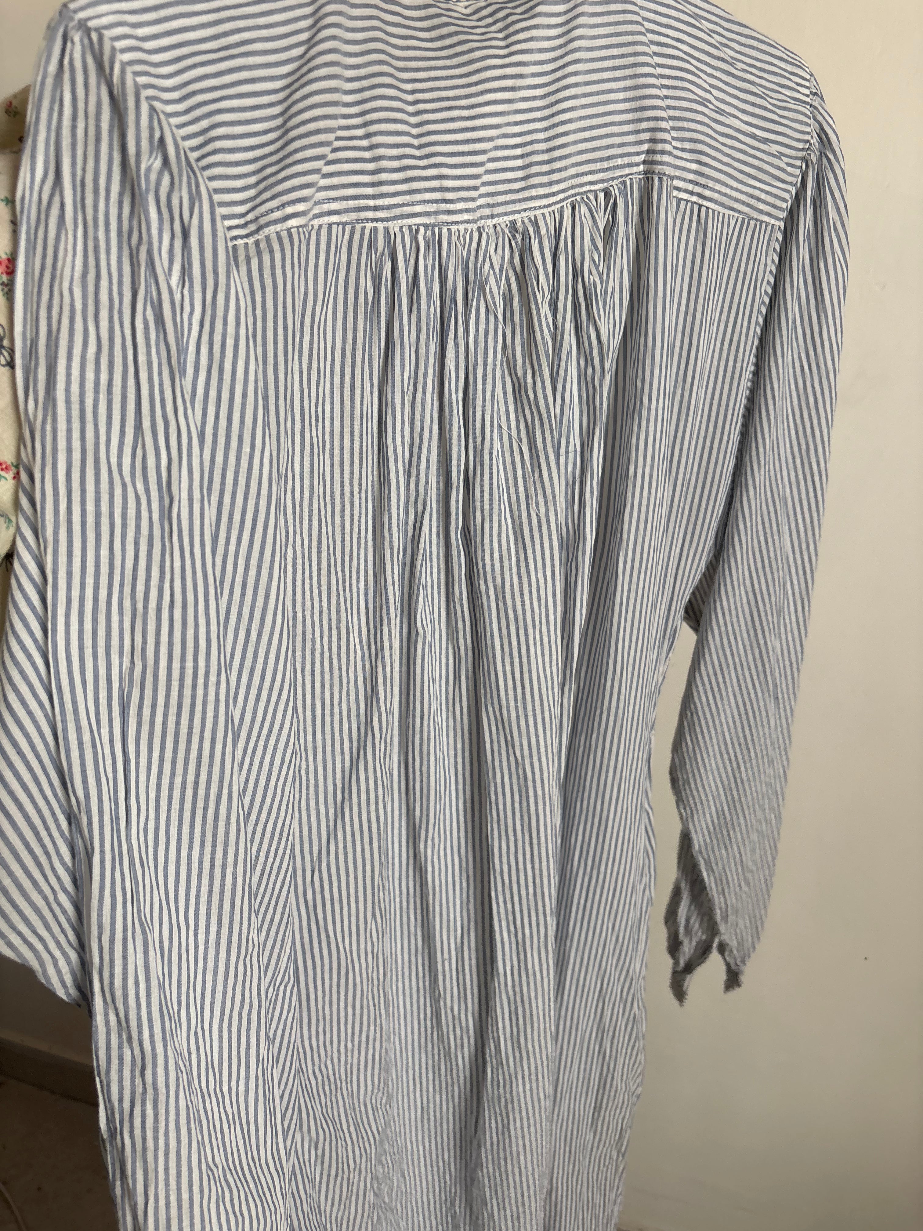 Universal Thread Flounce Long Sleeve Collared Neck Maxi Shirtdress - L