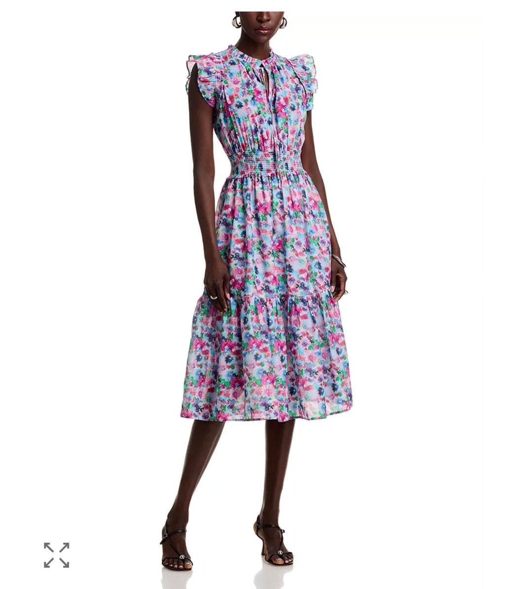 Rails Garden Floral Print Midi Dress S