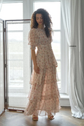 Neo Noir Sable Meadow Printed Dress